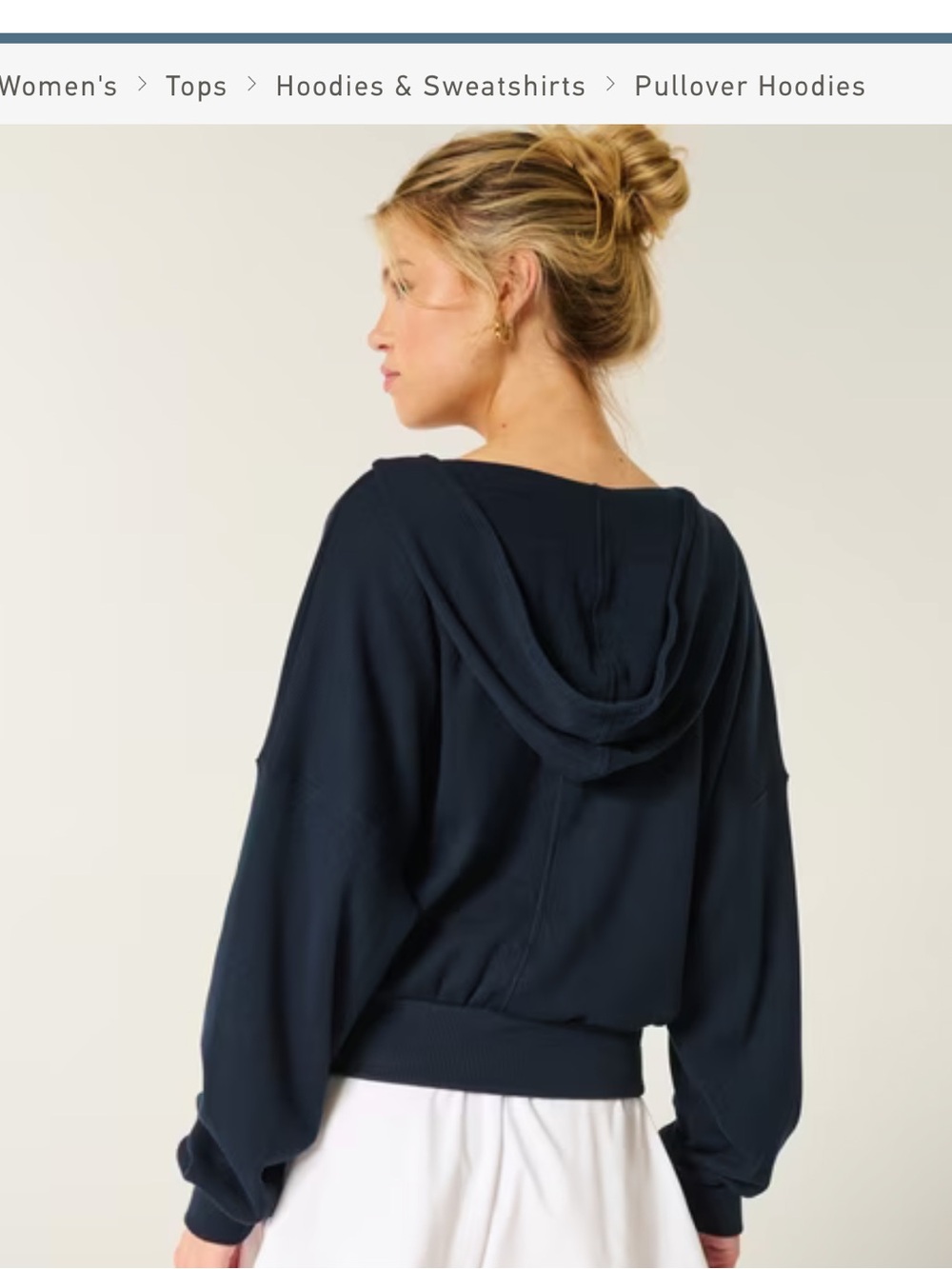 Hollister Gilly Hicks Navy Wrap Hoodie NWT - Picture 2 of 5